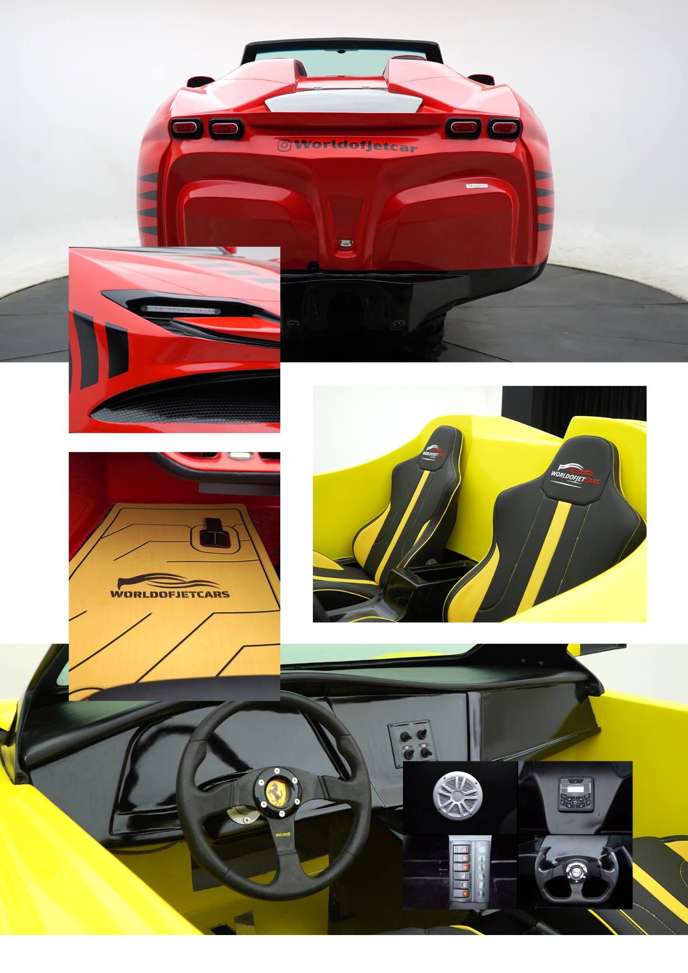 Model F Jet Car - Ferrari-Inspired Watercraft with Yamaha SVHO Engine & Premium Features