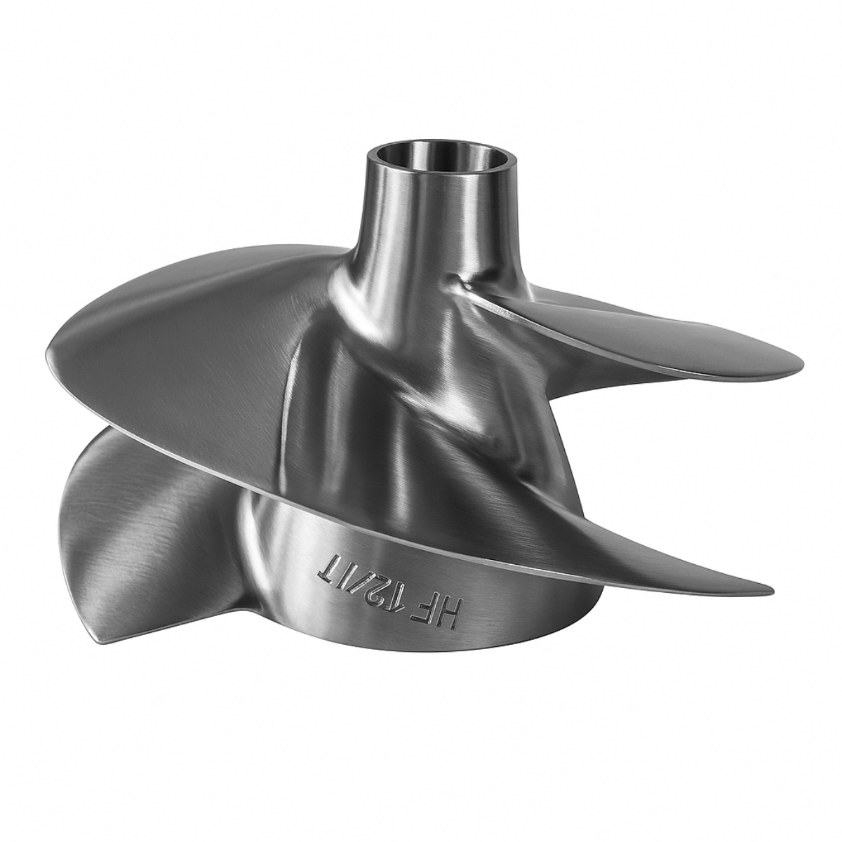 Polished Stainless Steel PWC Impeller – Fits Sea-Doo Spark – 140mm 12/17 Pitch – Jet Ski Replacement Impeller – Marine-Grade Stainless Steel – Part #HF-12/17