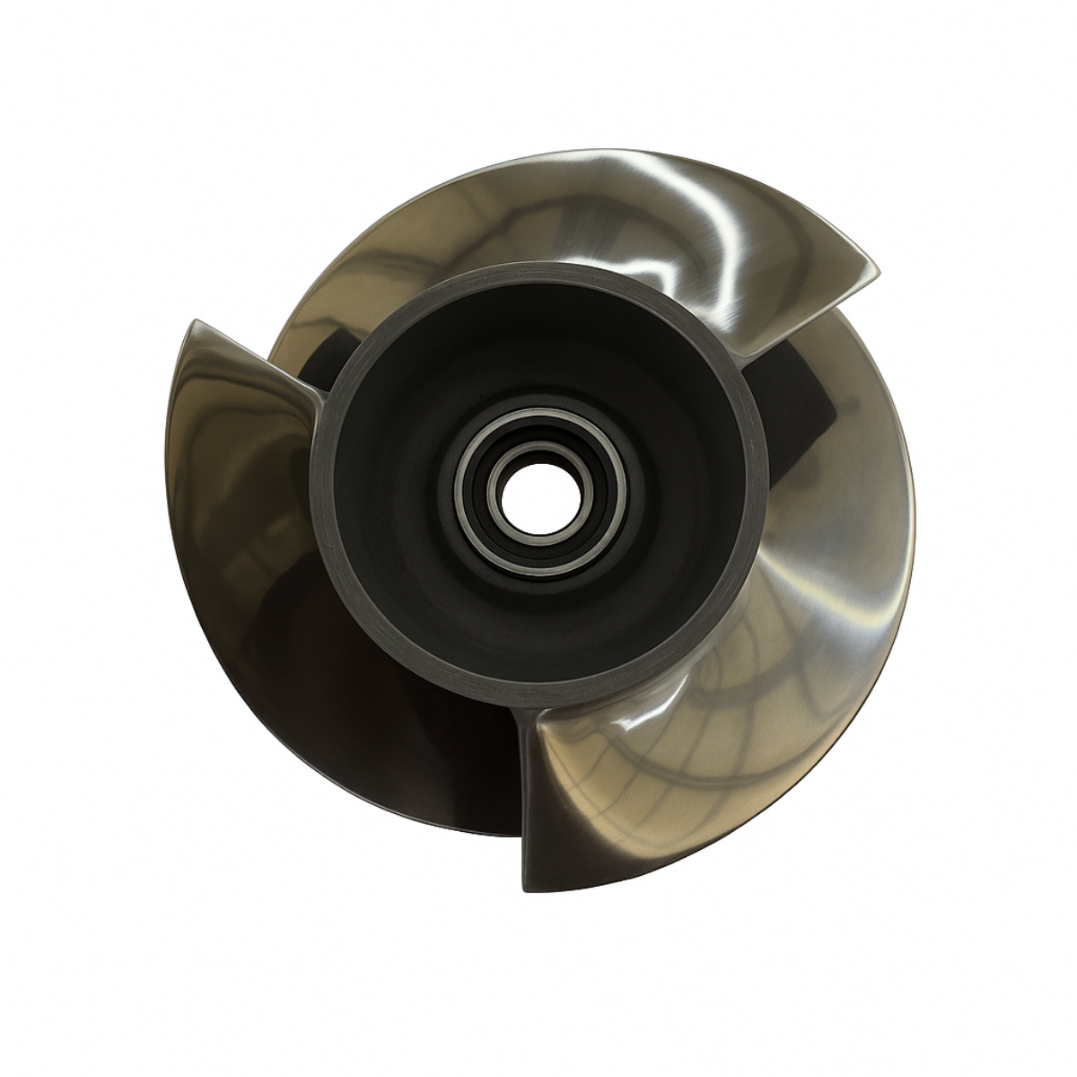 Polished Stainless Steel PWC Impeller – Fits Sea-Doo Spark – 140mm 12/17 Pitch – Jet Ski Replacement Impeller – Marine-Grade Stainless Steel – Part #HF-12/17