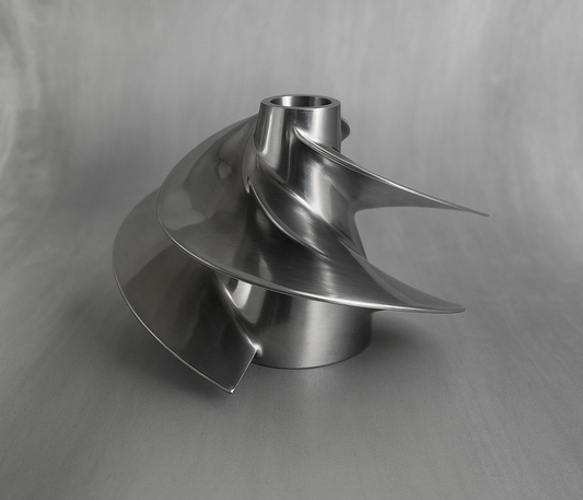 Polished Stainless Steel PWC Impeller – Fits Yamaha WaveRunner GP1800 FX FZR FZS 2014–2021 – 160mm 13/20 Pitch – Jet Ski Replacement Impeller – Marine-Grade Stainless Steel