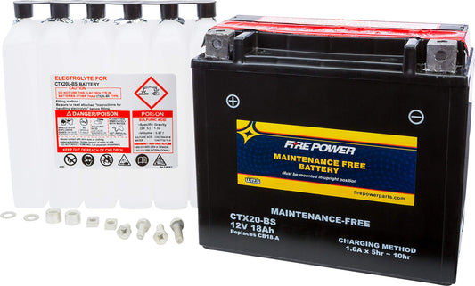 Fire Power Sealed Maintenance Free Battery CTX20-BS